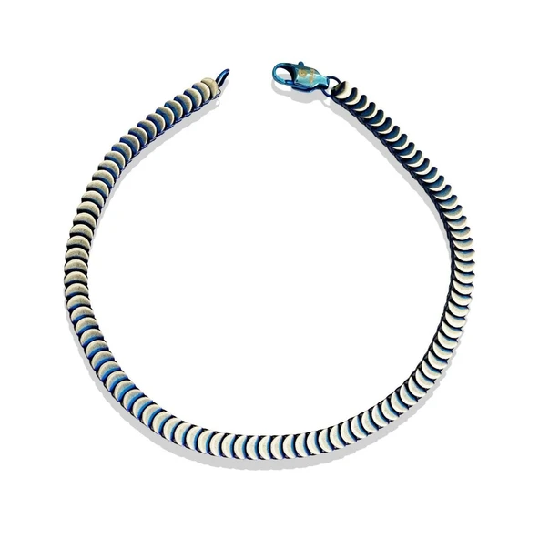 ARS197 Erkek Deri Çelik Bileklik ürün görseli 1