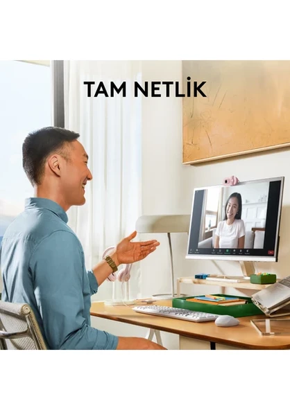 Logitech BRIO 100 Full HD 1080p Gizlilik Kapaklı Mikrofonlu Web Kamerası - Pembe - 2
