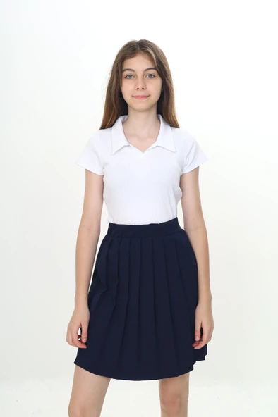 Toontoy Kız Çocuk Piliseli Okul Etek - 8