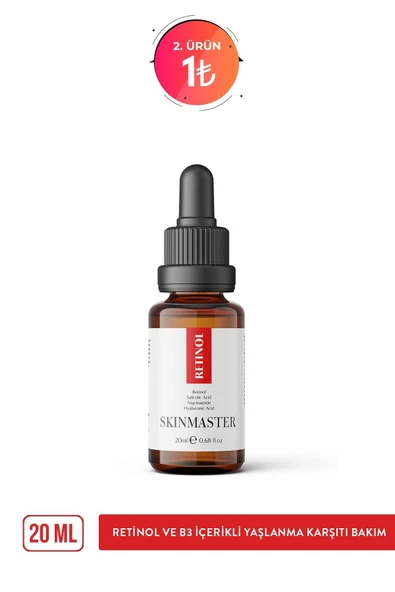 SkinMaster Retinol Ve B3 Içerikli Yaşlanma Karşıtı Bakım Serumu 20 Ml (retinol, Bha, Niasinamid, Ha) - 2