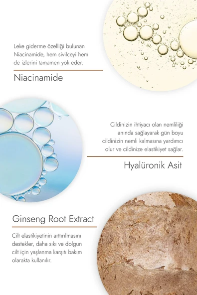 SkinMaster Cilt Yenilenmesine Ve Tazelenmesine Yardımcı Ginseng Serum ( Ginseng Özü %5 + Niacinamide + Ha) - 4