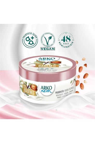 Arko Nem, Prebiyotik, Badem Sütü, El ve Vücut Kremi - 250 ml x 3 Adet - 2