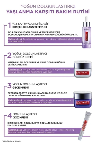L'Oreal Paris L'oréal Paris Revitalift Filler %1.5 Saf Hyaluronik Asit Kırışıklık Karşıtı Serum- 30 ml - 5