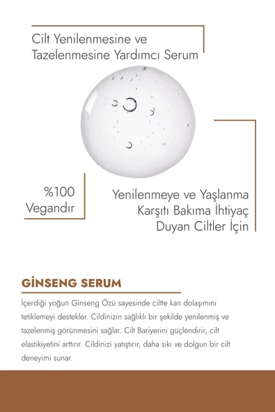 SkinMaster Cilt Yenilenmesine Ve Tazelenmesine Yardımcı Ginseng Serum ( Ginseng Özü %5 + Niacinamide + Ha) - 3