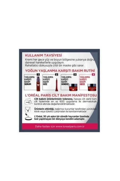 L'oréal Paris Revitalift Lazer X3 Yoğun Yaşlanma Karşıtı Gece Bakım Kremi - 4