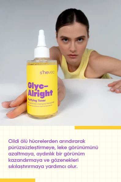 SHE VEC Glyc Alrıght – Gözenek Sıkılaştırıcı Leke Karşıtı Tonik | Arındırıcı Vegan Tonik (200 ML) - 2