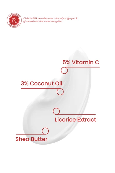 %5 Vitamin C Krem Maske 50ml - Durulanan Yüz Maskesi Aydınlatıcı Pürüz Giderici Ton Eşitleyici Vegan - 2