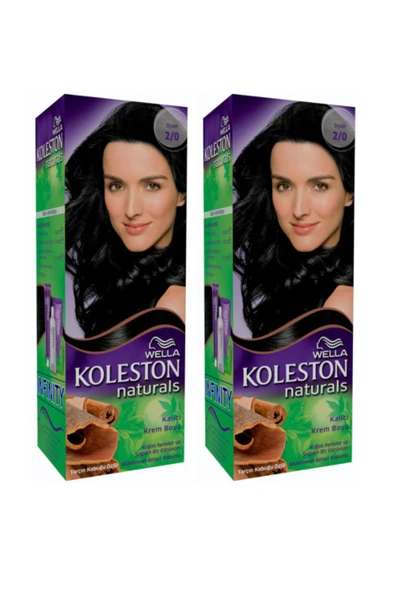 Wella 2’li Koleston Naturals 2/0 Siyah - Kalıcı Krem Saç Boyası