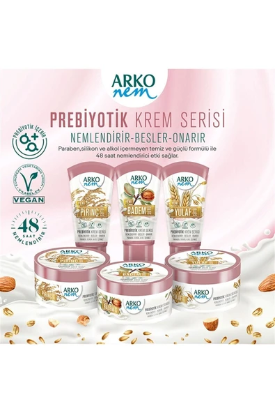 Arko Nem, Prebiyotik, Badem Sütü, El ve Vücut Kremi - 250 ml x 3 Adet - 4