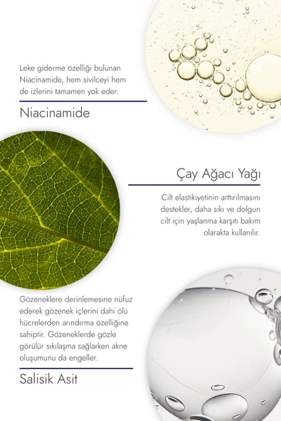 SkinMaster Akne Ve Siyah Nokta Karşıtı Sebum Dengeleyici Bakım Kremi ( Bha %2 + Niacinamide %5 + Tea Tree Oil) - Resim 4