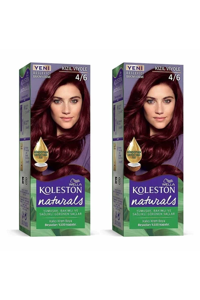 Wella Koleston Saç Boyası Naturals 4/6 Kızıl Viyole X2 Adet - 2