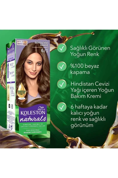 Wella Koleston Naturals Saç Boyası 6/1 Büyüleyici Kahve - 7