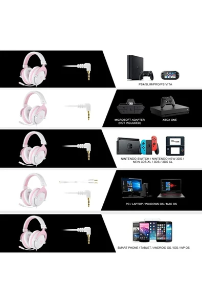 Mpower, Mobile, Ps4, Xbox One, Vr, Pc/laptop/tablet Için Mikrofonlu, Kablolu, Oyuncu Kulaklık - 8