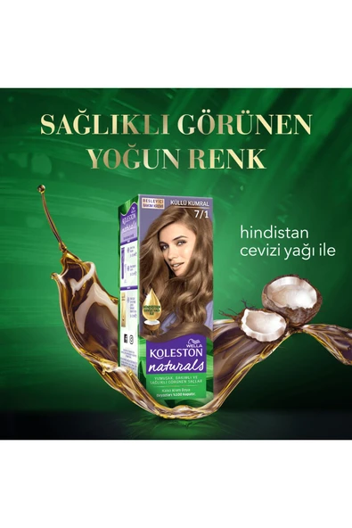 Wella Koleston Naturals Saç Boyası 7/1 Küllü Kumral - 6