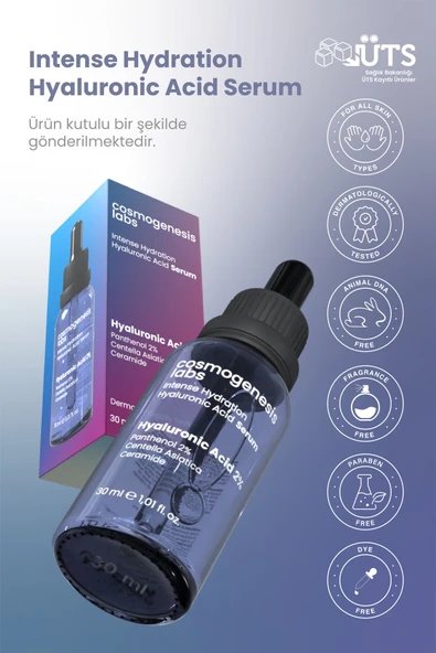 Cosmogenesis Labs Hyaluronik Asit Serum 30ml - Yoğun Nemlendirici Kırışıklık Karşıtı Vegan (%2 HYALURONİK ASİT) - 5