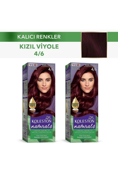 Wella Koleston Saç Boyası Naturals 4/6 Kızıl Viyole X2 Adet