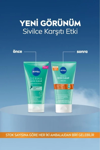 NIVEA Derma Skin Clear Sivilce Karşıtı Yüz Temizleyici Peeling 150ml, Salisilik Asit,Niasinamid,Deniz Tuzu - 5