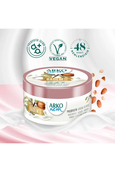 Arko Nem, Prebiyotik, Badem Sütü, El ve Vücut Kremi - 250 ml x 4 Adet - 3