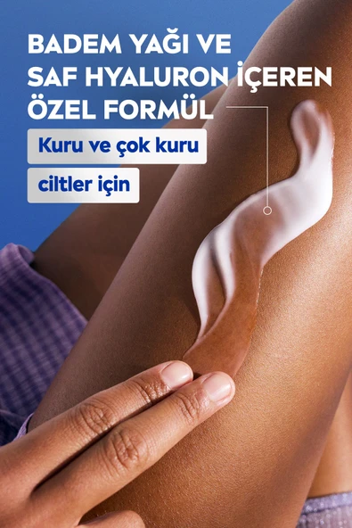 NIVEA Besleyici Vücut Sütü 400ml, Kuru Ve Çok Kuru Ciltler, 72 Saat Nemlendirici, Badem Yağı - 3