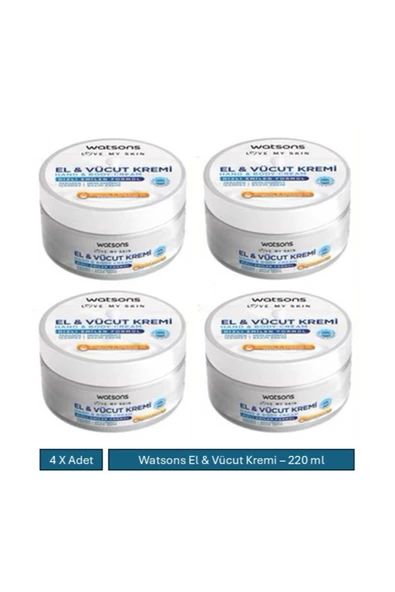 Watsons El Ve Vücut Kremi - 220 ml X 4 Adet