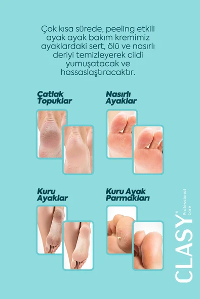Clasy Care Ayak Ve Topuk Çatlak Kremi, Ayak Bakımı, Ayak Kokusu Ve Topuk 100ml - 6