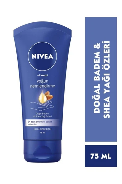 NIVEA Yoğun Nemlendirici El Kremi 75ml, Original Dudak Kremi 4,8gr Hediye - 2