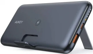 Aukey UsbA&Type-C Çıkışlı Wireless Kablosuz Süper Şarj 10000mAh Powerbank Siyah PB-WL02