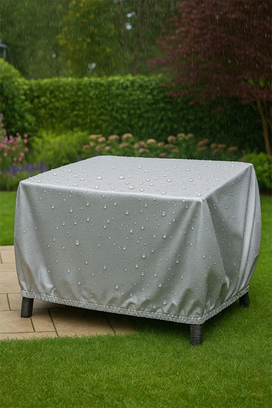 size ne lazım Su Güneş Geçirmez Miflonlu Altı Lastikli Premium Bahçe Mobilyası Koruma Örtüsü 290cm x300cm x 95cm - Resim 7