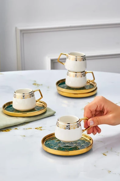 Karaca Verde 6 Kişilik 100 Ml Kahve Fincanı - Resim 2