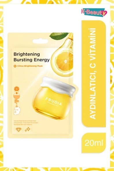 FRUDIA Citrus Aydınlatıcı Yüz Maskesi 3 Adet - 2