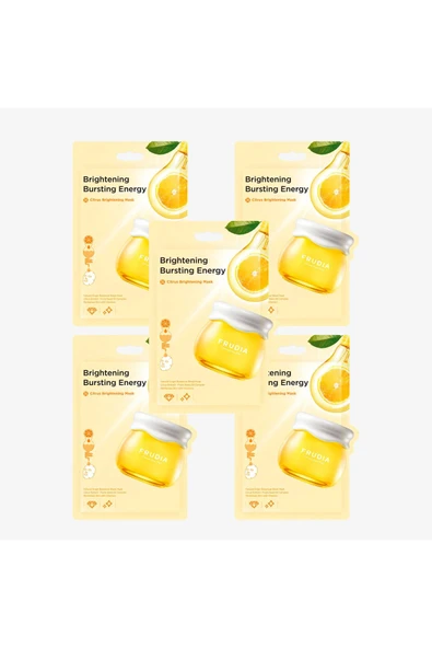 FRUDIA , Citrus, Aydınlatıcı Yüz Maskesi - 5 Adet