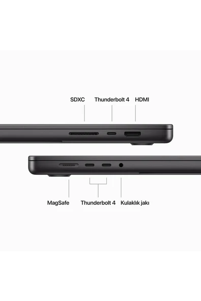 Apple Macbook Pro M3 Pro 18c Gpu 18gb 512gb Ssd 16 Inç Uzay Siyah Mrw13tu/a - 6