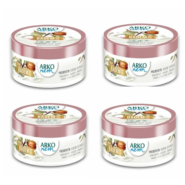 Arko Nem, Prebiyotik, Badem Sütü, El ve Vücut Kremi - 250 ml x 4 Adet