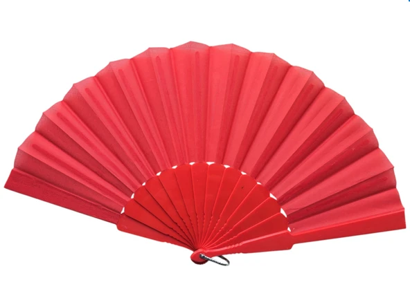 Plastik Kumaş Yelpaze 12'li KIRMIZI