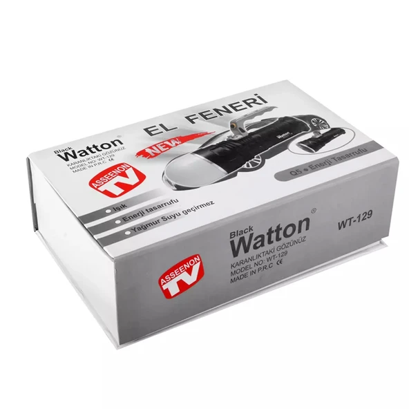 Projektor Modeli Zoomlu Şarjlı El Feneri Watton Wt-129 - Resim 5