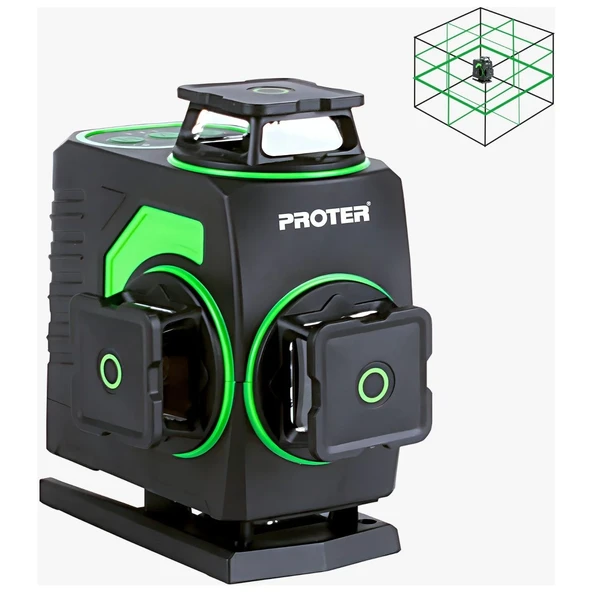 Proter Pl 460 Ls Yeşil Lazer Hizalama Çift Akülü 4X360 ürün görseli