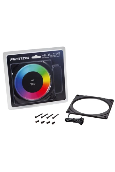 Halos Digital Rgb Led Gaming Oyuncu Fan Çerçevesi, 140mm - Siyah - 2