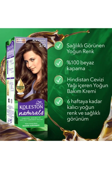 Koleston Naturals Saç Boyası 5/0 Açık Kahve - 7