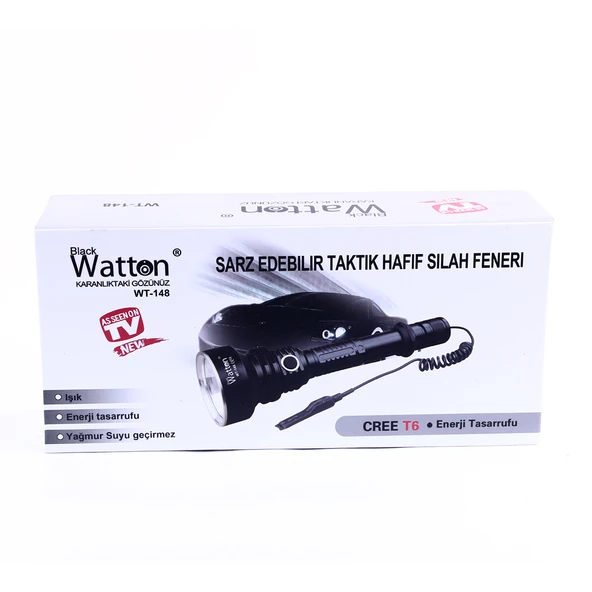 Orjinal 800 Lümen TX6 Özel Avcı Feneri Watton Wt-148 - Resim 3