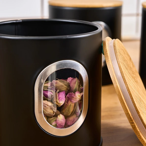 Karaca Premium Ekmek Kutusu-Saklama Kabı Hediyeli Siyah - Resim 12