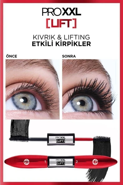 L'Oreal Paris Pro Xxl Lift Çift Taraflı Maskara - Kirpik Lifting Etkisi - 3