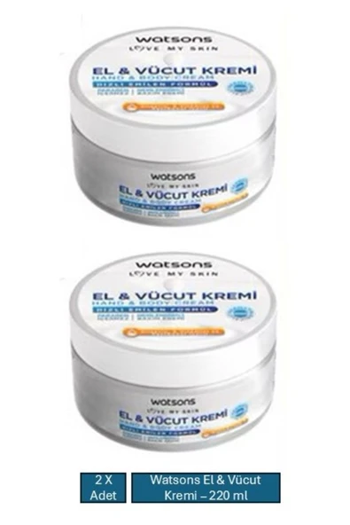 Watsons El Ve Vücut Kremi - 220 ml x 2 Adet