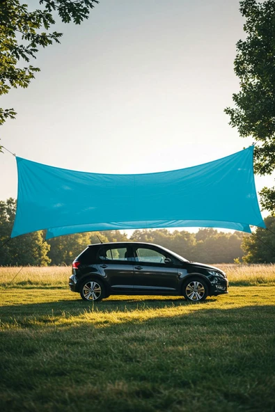 size ne lazım Su Geçirmez Araba Gölgelik Güneşlik Tentesi Oxford Kumaş 280cmx400cm Ebat - Resim 2