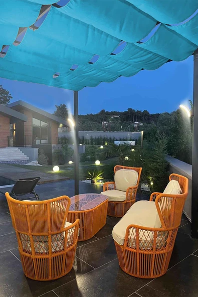 size ne lazım Oxford Kumaş Su Geçirmez Açılır Kapanır Teleskopik Portatif Gölgelik Tente Sistemi 3 mt x 9 mt ürün görseli