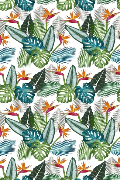 size ne lazım Monstera ve Palmiye Desen Üçgen Oxford Su İtici Kumaş Dekoratif Gölgelik - Resim 3