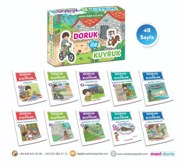 Mavi Deniz 3. Ve 4. Sınıf Doruk İle Kuyruk Hikaye Seti 10 Kitap 2023 - 1