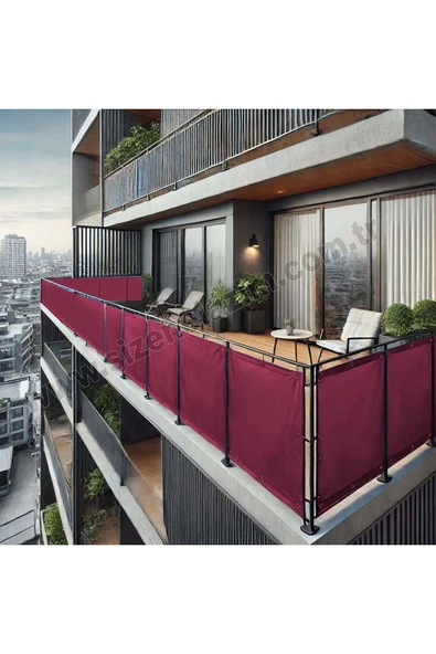 size ne lazım 110cm x 5m  Bordo PVC Su Geçirmez Balkon Demiri Korkuluk Çit Branda