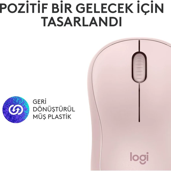 Logitech M240 Sessiz Bluetooth Mouse, Kablosuz, Kompakt, T - 6
