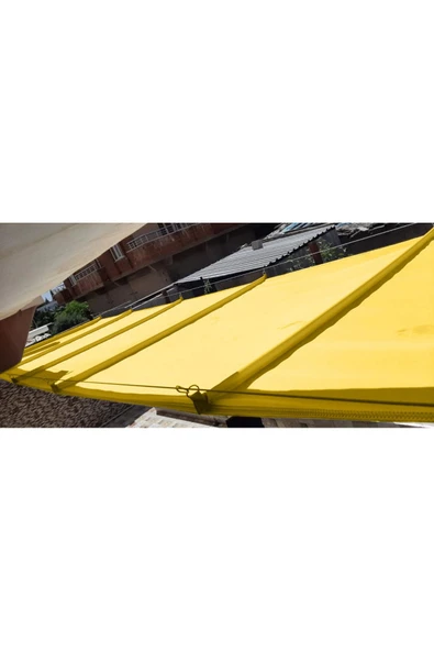 size ne lazım Teleskopik Açılıp-kapanabilir Gölgelik Tente Sistemi Sarı Oxford Su Geçirmez 1.5m X 9m - Resim 2