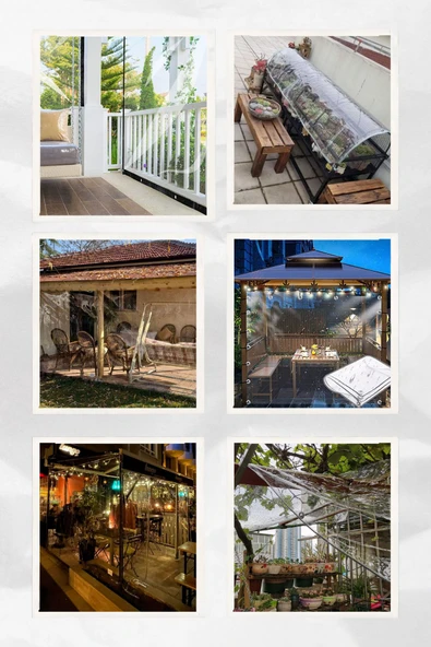 size ne lazım 240cm X 5.5m Su Geçirmez Şeffaf Branda Kış Bahçesi, Kamelya, Hobi Bahçesi, Balkon Brandası - Resim 8